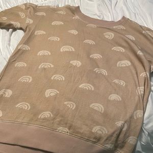 Anthropologie Daily Practice Oversized Monochromatic Rainbow sweatshirt.